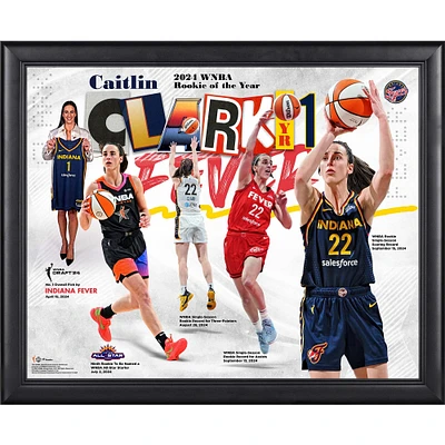 Caitlin Clark Indiana Fever Framed 16" x 20" WNBA 2024 Rookie of the Year Collage