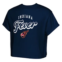 Girls Youth  Navy Indiana Fever City Pennant Cropped T-Shirt