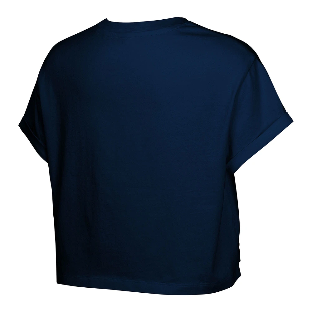 Girls Youth  Navy Indiana Fever City Pennant Cropped T-Shirt
