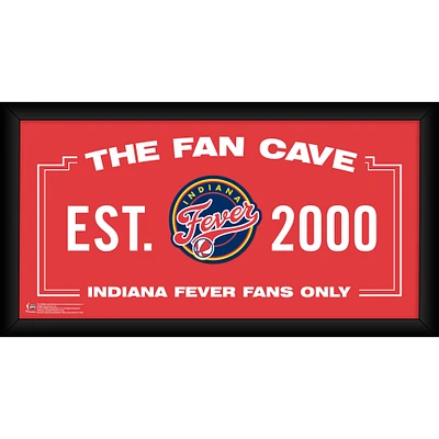 Collage encadré de 10" x 20" de la grotte des fans de l'Indiana Fever