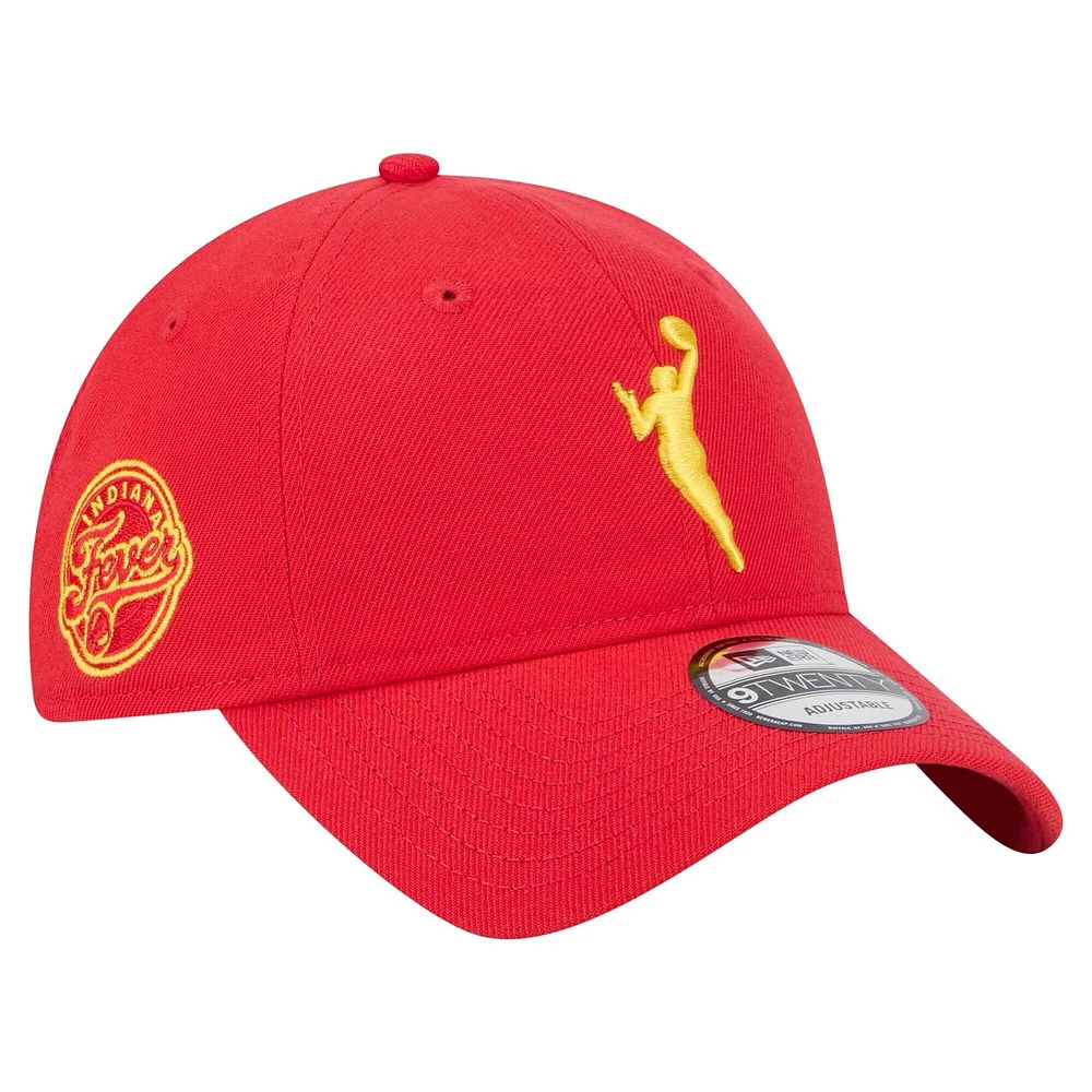 Men's New Era Red Indiana Fever 9TWENTY Adjustable Hat