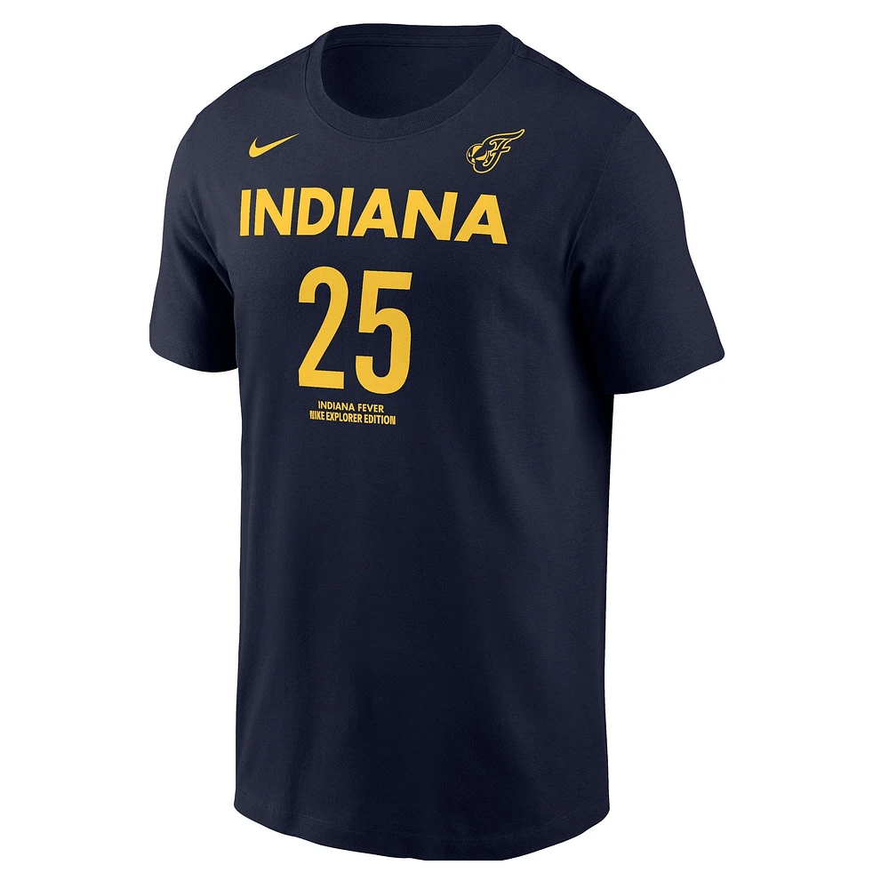 Men's Nike DeWanna Bonner Navy Indiana Fever Explorer Edition Name & Number T-Shirt