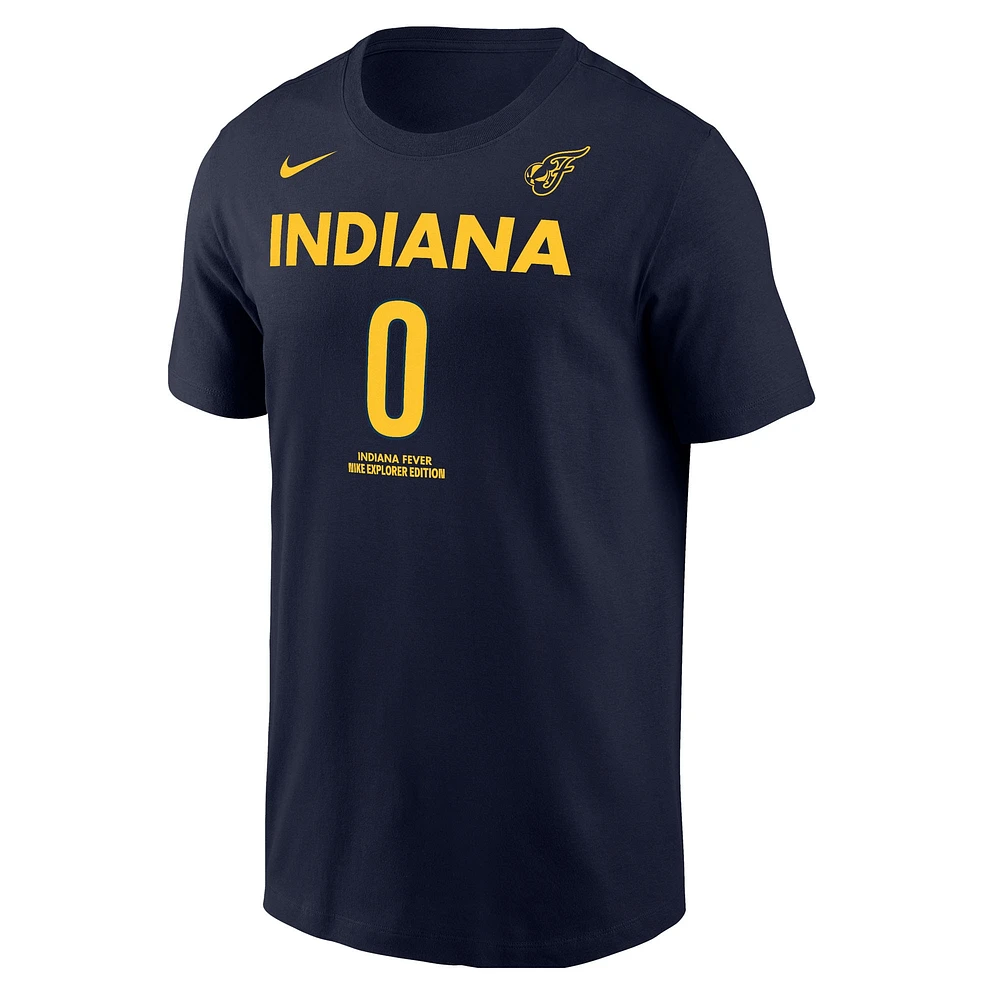 Men's Nike Kelsey Mitchell Navy Indiana Fever Explorer Edition Name & Number T-Shirt