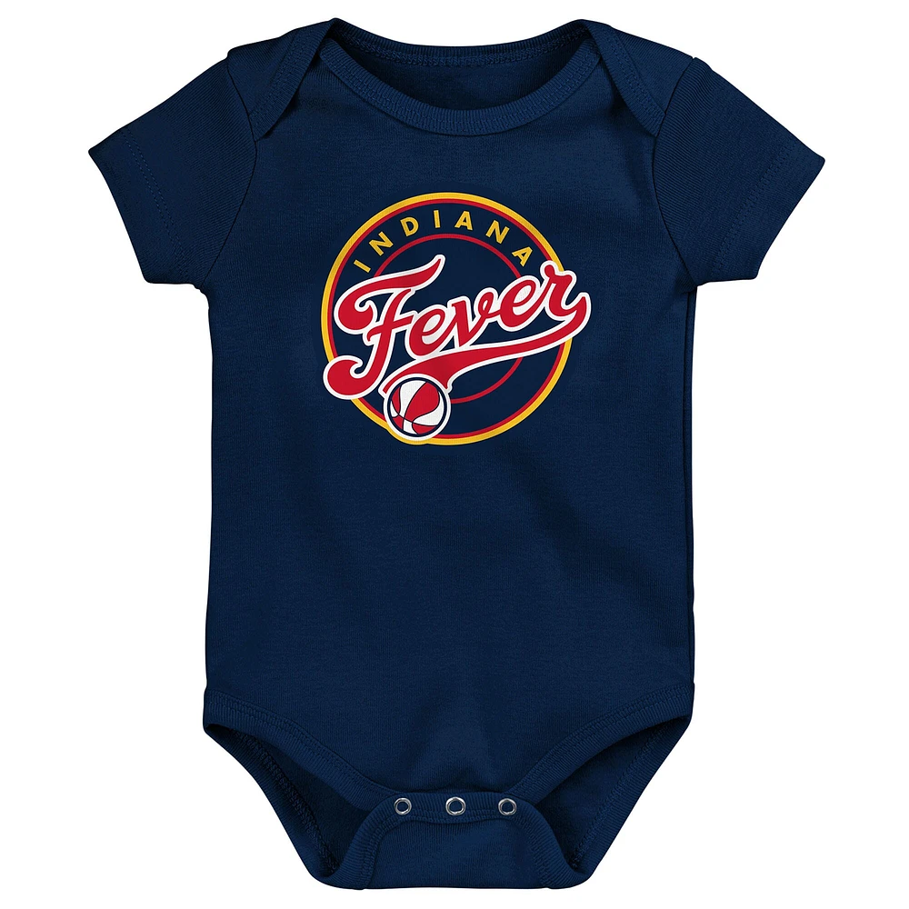 Newborn Outerstuff  Indiana Fever Slide Home 3-Piece Creeper Set