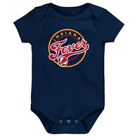 Newborn Outerstuff  Indiana Fever Slide Home 3-Piece Creeper Set