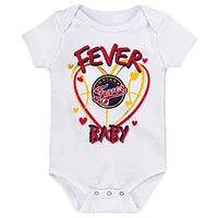Newborn Outerstuff  Indiana Fever Slide Home 3-Piece Creeper Set