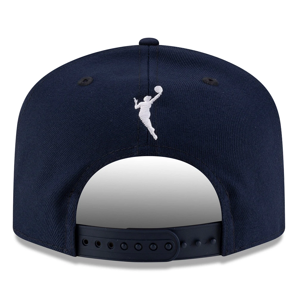Casquette unisexe New Era bleu marine/rouge Indiana Fever 2025 WNBA Draft A-Frame 9FIFTY Snapback