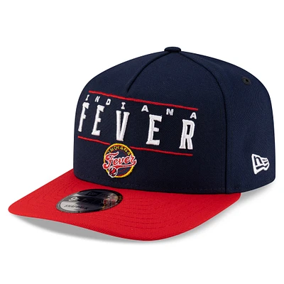 Casquette unisexe New Era bleu marine/rouge Indiana Fever 2025 WNBA Draft A-Frame 9FIFTY Snapback