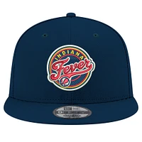 Casquette unisexe New Era bleu marine avec logo Indiana Fever 9FIFTY à pression