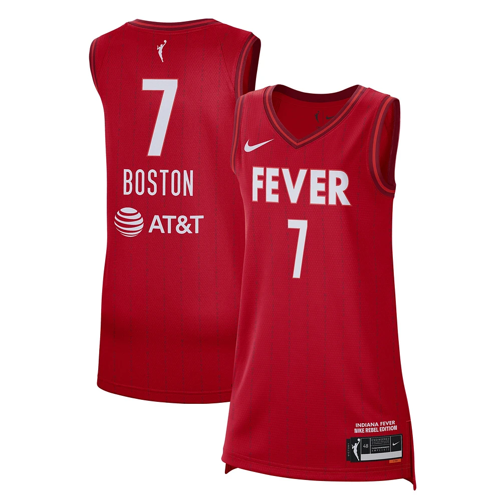 Maillot de joueur unisexe Nike Aliyah Boston Red Indiana Fever Rebel Edition