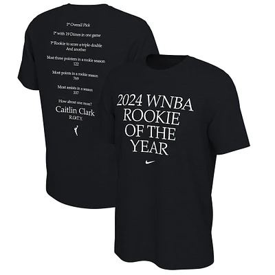 T-shirt unisexe Nike Caitlin Clark noir Indiana Fever 2024 WNBA Rookie of the Year