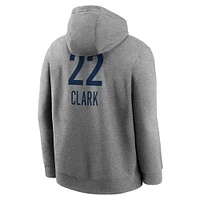 Sweat à capuche unisexe Nike Caitlin Clark Heather Grey Indiana Fever 2024 WNBA Draft Player Name & Number