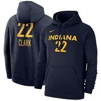 Sweat à capuche unisexe Nike Caitlin Clark Navy Indiana Fever 2024 WNBA Draft Player Name & Number