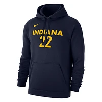 Sweat à capuche unisexe Nike Caitlin Clark Navy Indiana Fever 2024 WNBA Draft Player Name & Number