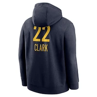 Sweat à capuche unisexe Nike Caitlin Clark Navy Indiana Fever 2024 WNBA Draft Player Name & Number