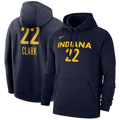 Sweat à capuche unisexe Nike Caitlin Clark Navy Indiana Fever 2024 WNBA Draft Player Name & Number