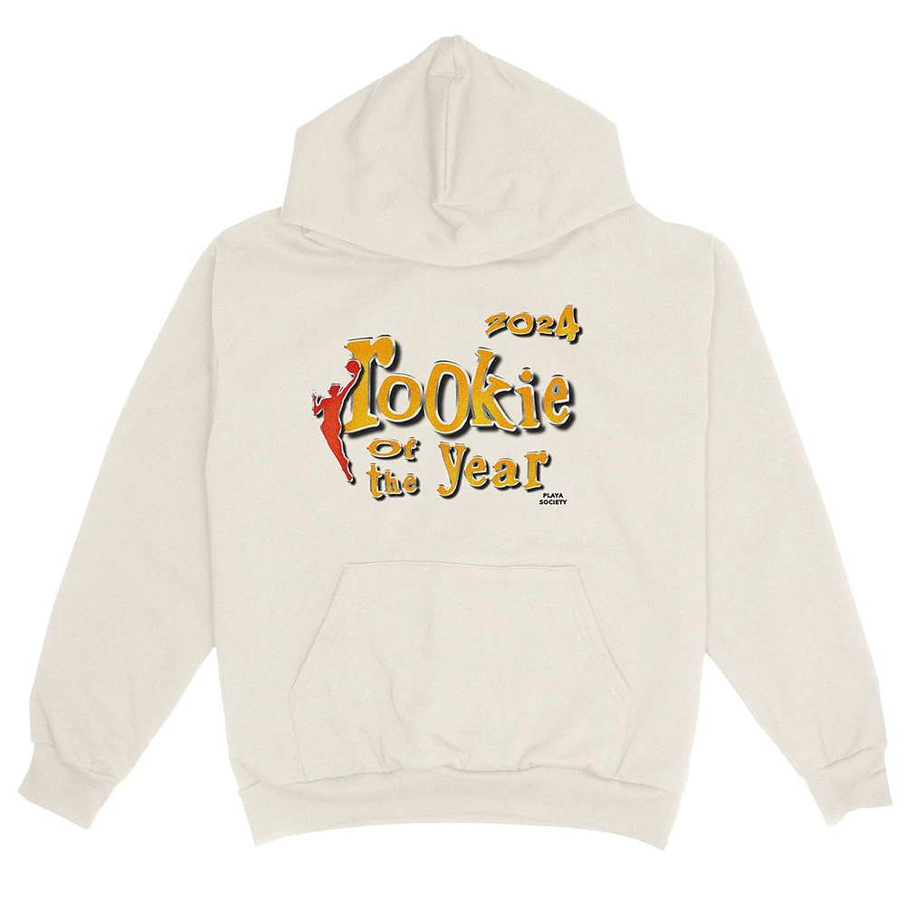 Unisex Playa Society Caitlin Clark Cream Indiana Fever 2024 WNBA Rookie of the Year Pullover Hoodie