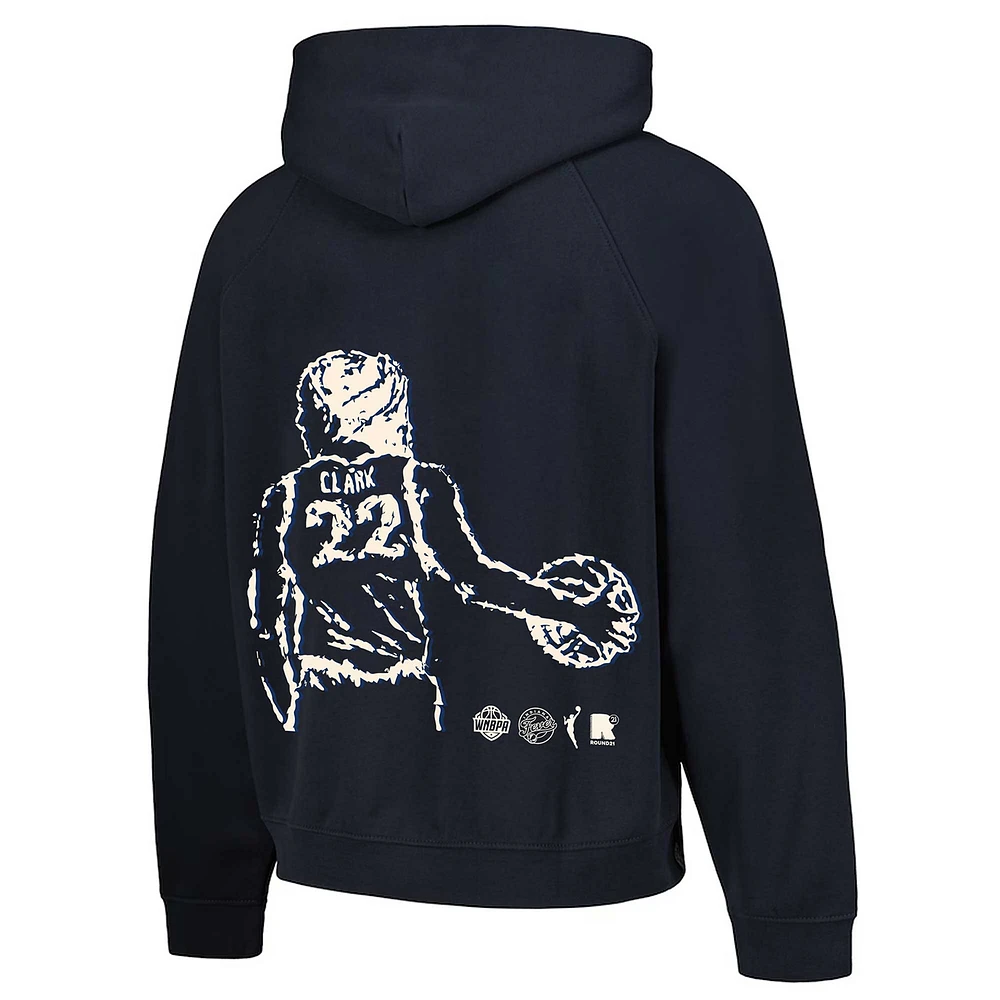 Unisex round21 Caitlin Clark Black Indiana Fever Draft Night Pullover Hoodie