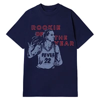 Unisex round21 Caitlin Clark Navy Indiana Fever 2024 WNBA Rookie of the Year T-Shirt