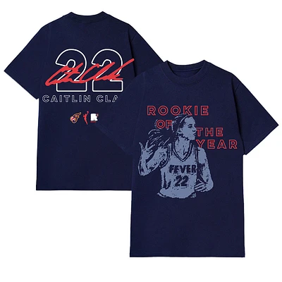 Unisex round21 Caitlin Clark Navy Indiana Fever 2024 WNBA Rookie of the Year T-Shirt