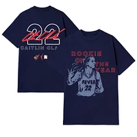 T-shirt unisexe round21 Caitlin Clark bleu marine Indiana Fever 2024 WNBA Rookie of the Year