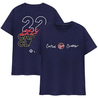 T-shirt unisexe round21 Caitlin Clark bleu marine Indiana Fever Player Signature