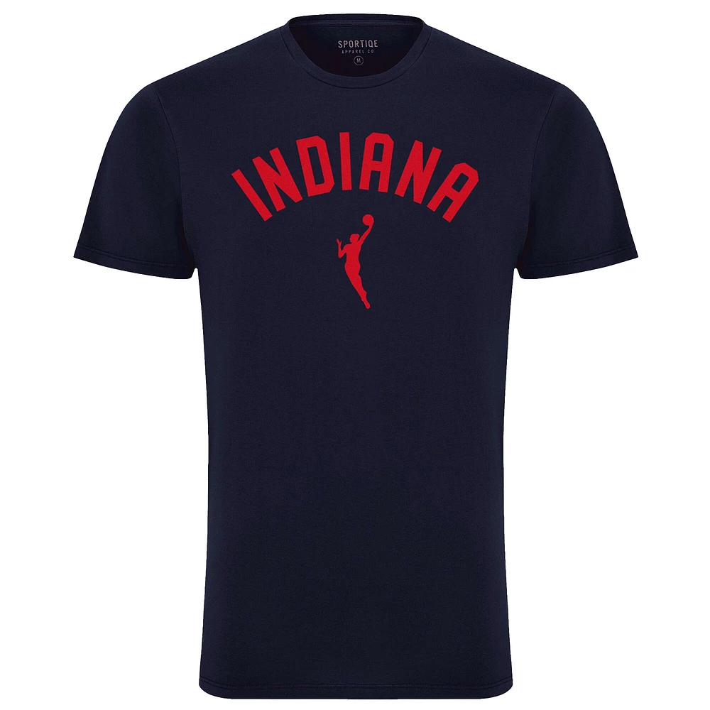 T-shirt unisexe Sportiqe bleu marine avec logo Indiana Fever Duke