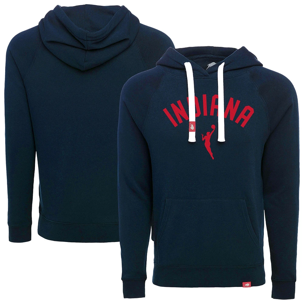 Unisex Sportiqe  Navy Indiana Fever Olsen Tri-Blend Pullover Hoodie