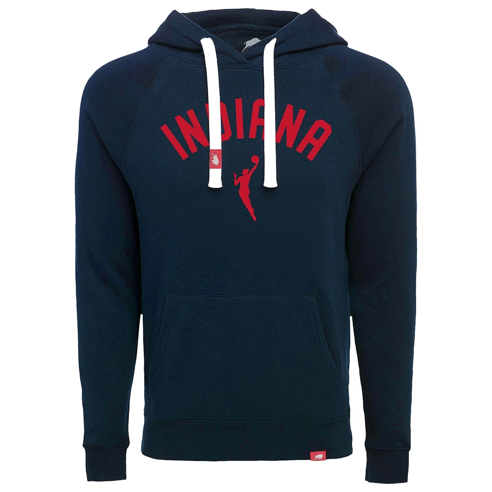 Unisex Sportiqe  Navy Indiana Fever Olsen Tri-Blend Pullover Hoodie