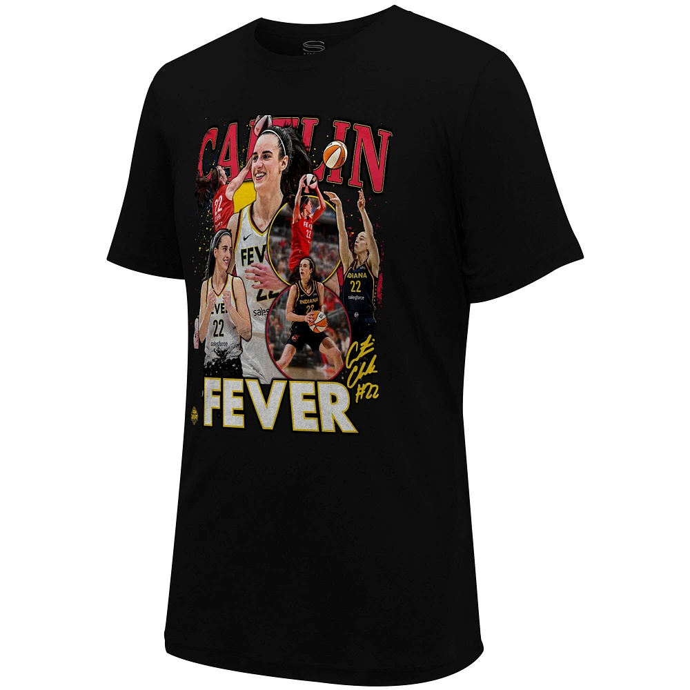 T-shirt unisexe Stadium Essentials Caitlin Clark noir Indiana Fever Crossroads