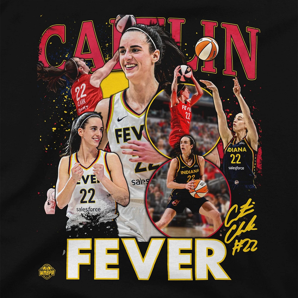 T-shirt unisexe Stadium Essentials Caitlin Clark noir Indiana Fever Crossroads