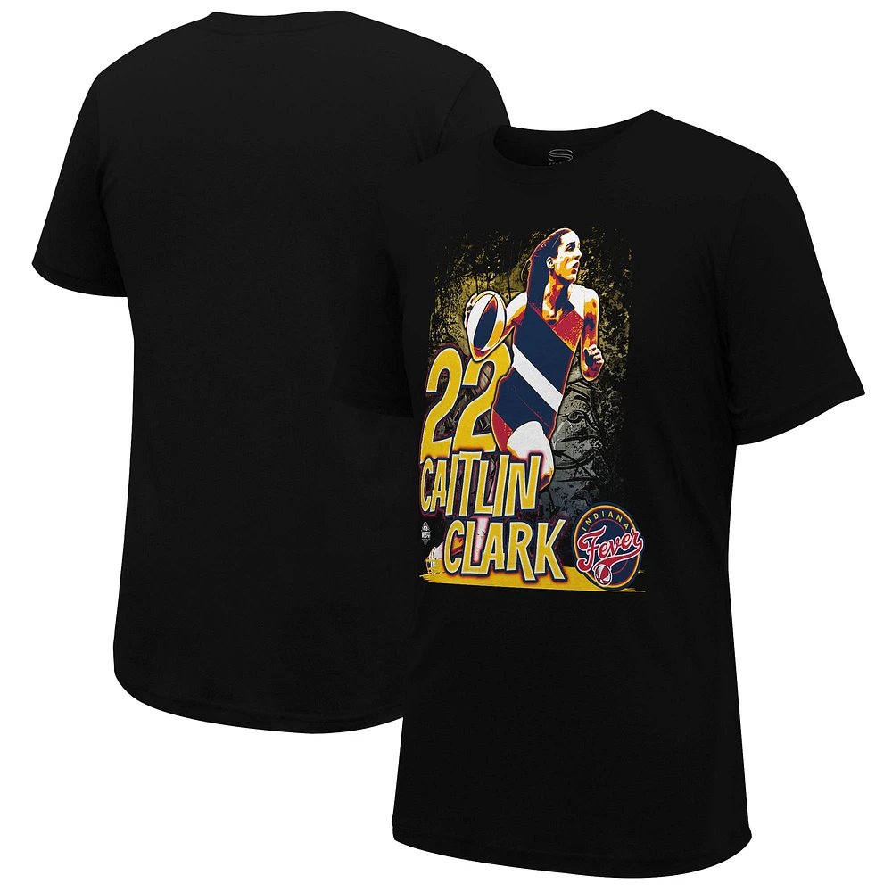 T-shirt unisexe Stadium Essentials Caitlin Clark noir Indiana Fever Run Through