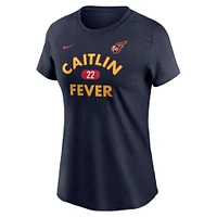 T-shirt Nike Caitlin Clark pour femme, bleu marine, Indiana Fever 2024 WNBA Draft