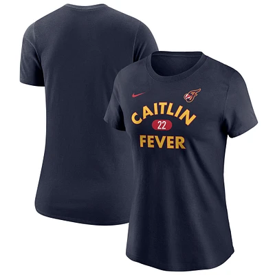 T-shirt Nike Caitlin Clark pour femme, bleu marine, Indiana Fever 2024 WNBA Draft