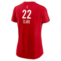 T-shirt Nike Caitlin Clark Red Indiana Fever 2024 WNBA Draft Rebel Edition avec nom et numéro de joueur pour femme