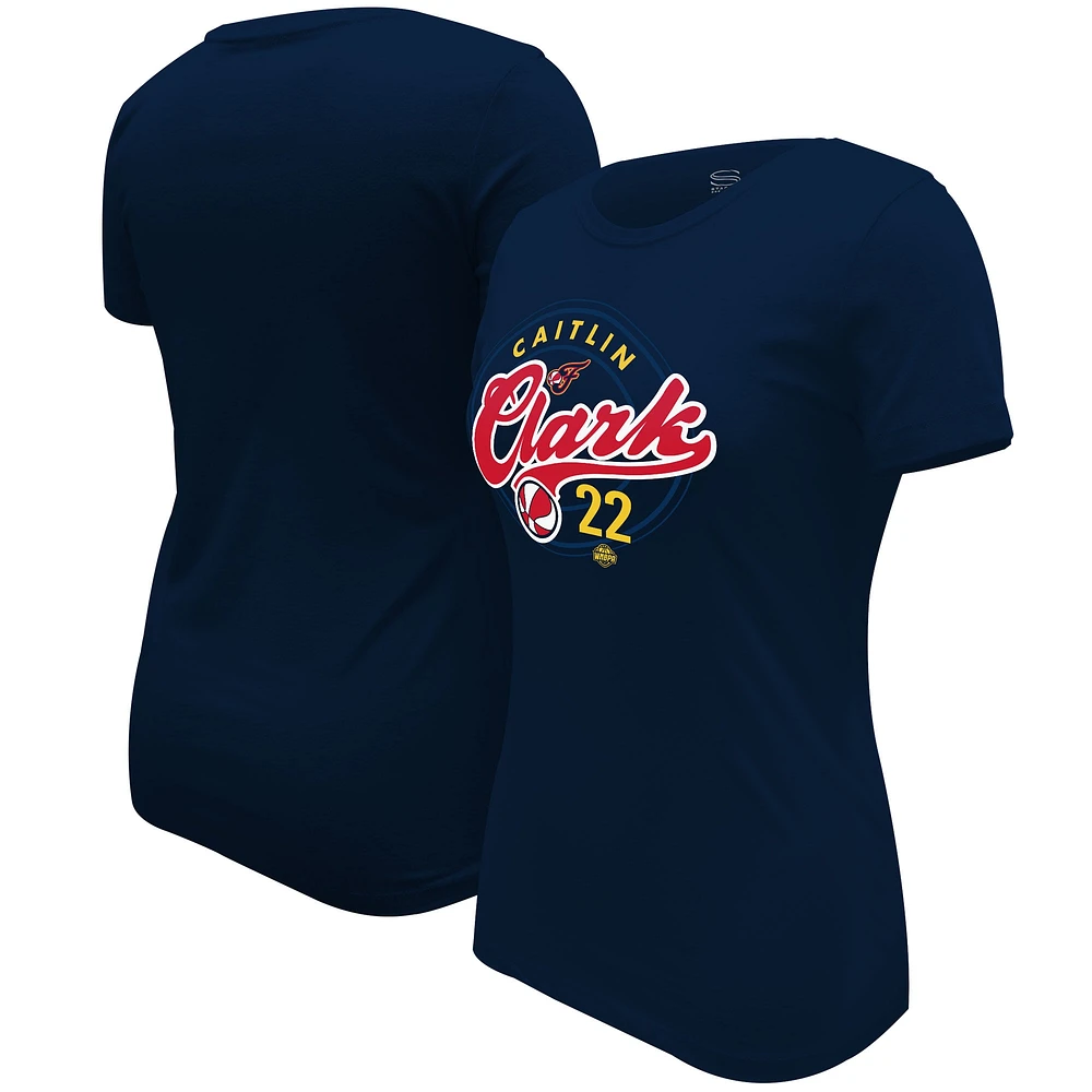 T-shirt Stadium Essentials Caitlin Clark pour femme, bleu marine, Indiana Fever Runaway