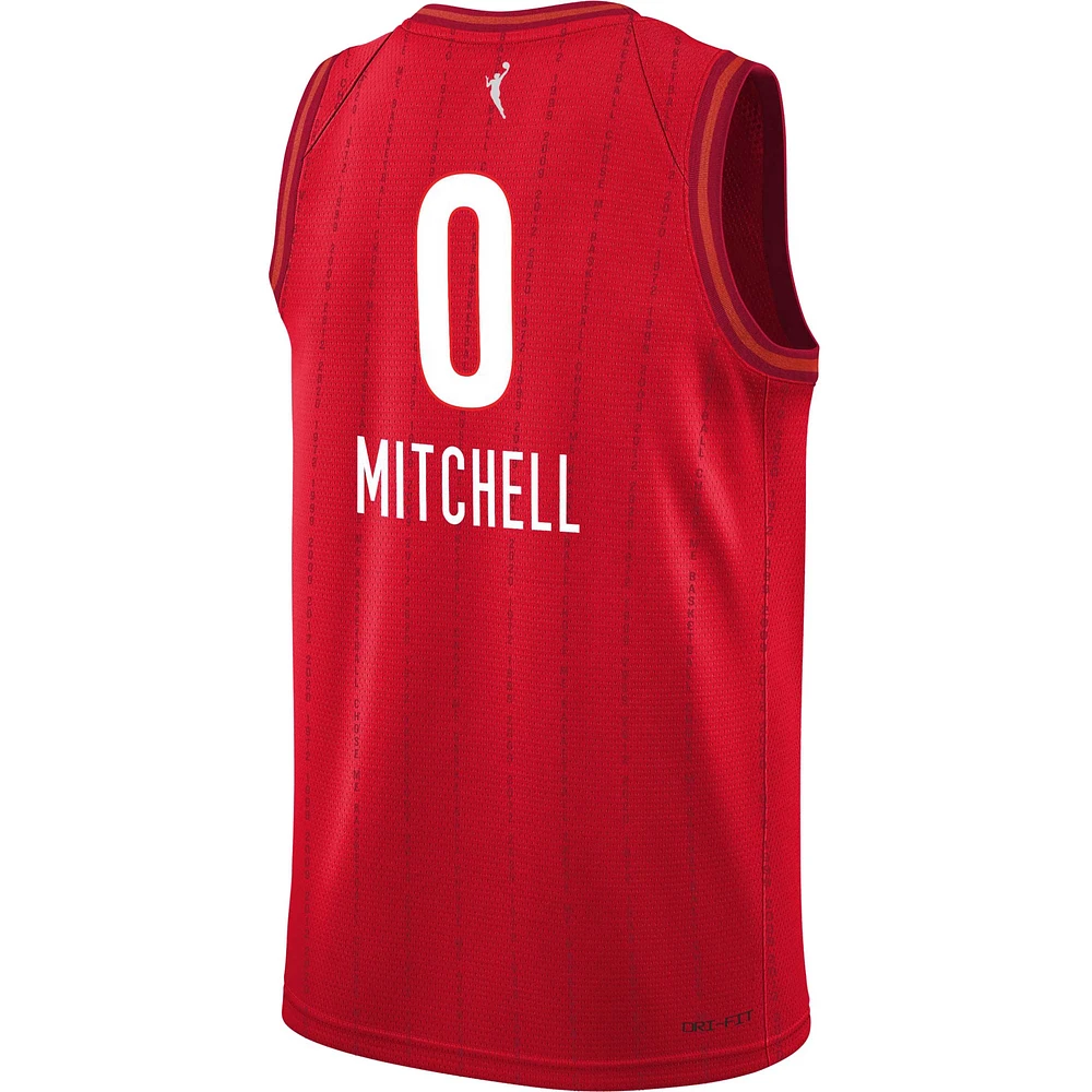 Youth Nike Kelsey Mitchell Red Indiana Fever 2023 Rebel Edition Victory Player Jersey