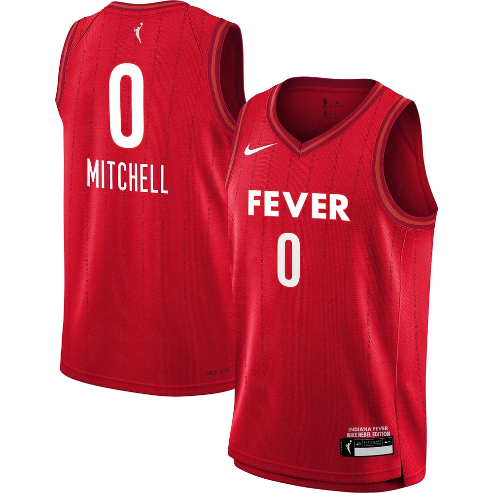 Youth Nike Kelsey Mitchell Red Indiana Fever 2023 Rebel Edition Victory Player Jersey