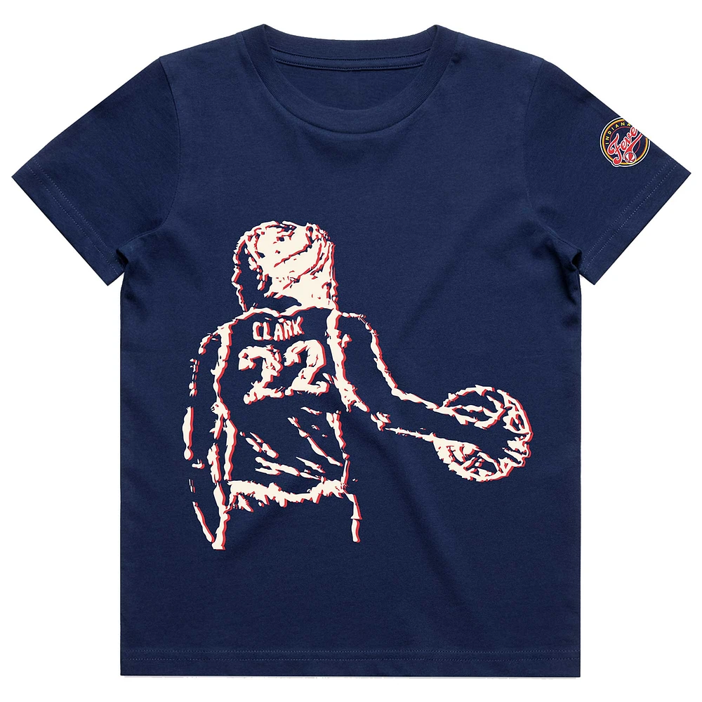 Youth round21 Caitlin Clark Navy Indiana Fever Draft Night T-Shirt