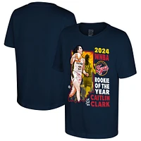 T-shirt de recrue l'année 2024 WNBA Indiana Fever Caitlin Clark Navy Youth Stadium Essentials