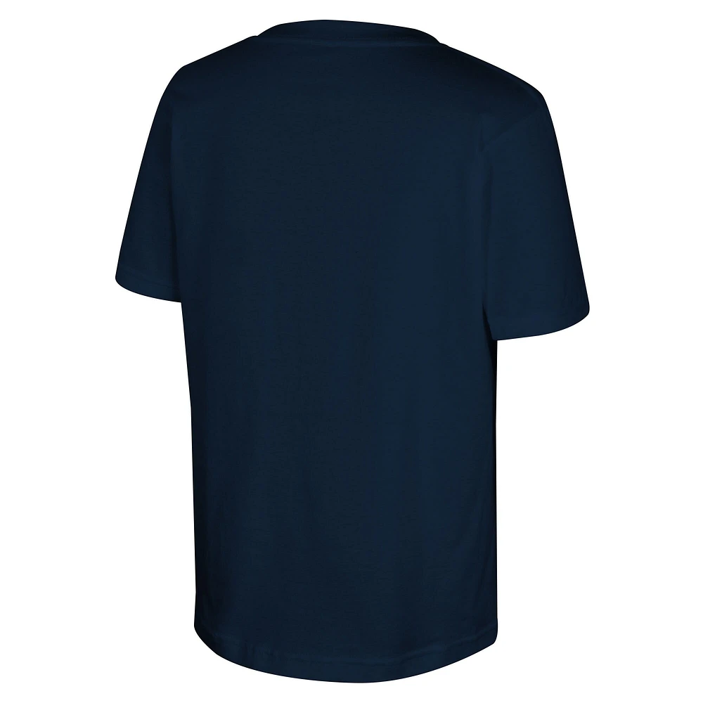 T-shirt de recrue l'année 2024 WNBA Indiana Fever Caitlin Clark Navy Youth Stadium Essentials