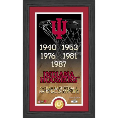 Indiana Hoosiers Highland Mint 5-Time Basketball National Champions 12'' x 20'' Legacy Bronze Coin Photo Mint