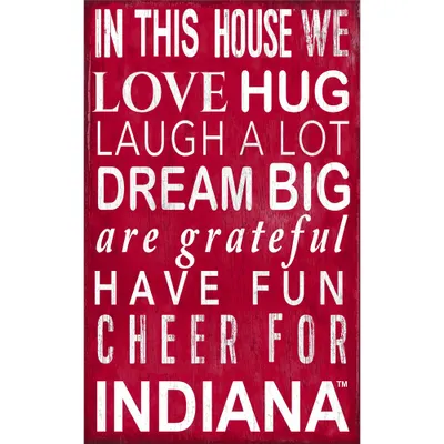 Indiana Hoosiers 11" x 19" In This House Sign