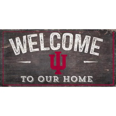 Indiana Hoosiers 11'' x 19'' Welcome To Our Home Sign