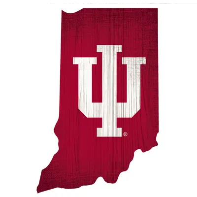 Indiana Hoosiers 12" Logo State Sign