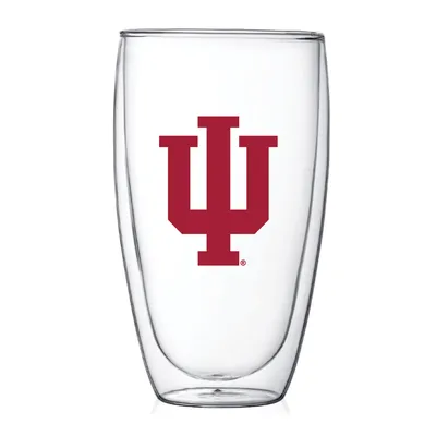 Indiana Hoosiers 15oz. Double Wall Thermo Glass