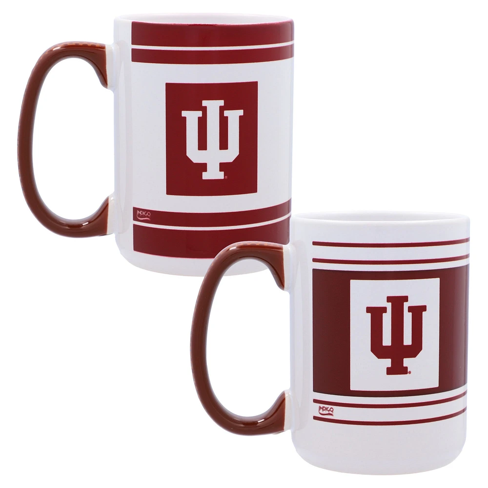 Indiana Hoosiers 15oz. Ensemble de 2 tasses Home & Away