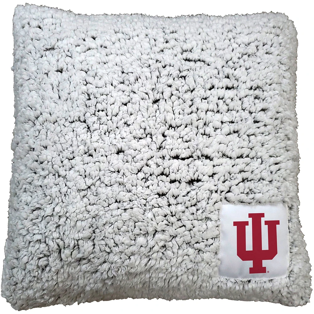 Oreiller sherpa givré 16 po x 16 po Indiana Hoosiers