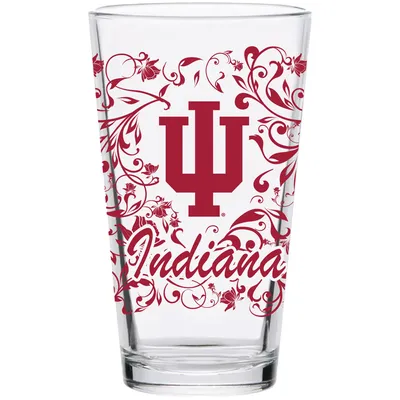 Indiana Hoosiers 16oz. Floral Pint Glass