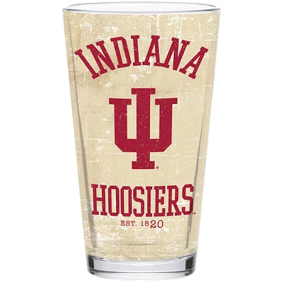 Indiana Hoosiers 16 oz. Verre à pinte rétro